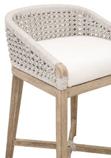 Montecito Counter Stool in White Speckle Round Rope, Livesmart Peyton-Pearl, Natural Gray Mahogany from Essentials For Living - Luna Furniture