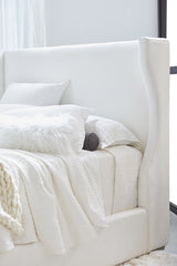 Balboa Standard King Bed in Livesmart Peyton-Pearl, Natural Gray Oak from Essentials For Living - Luna Furniture