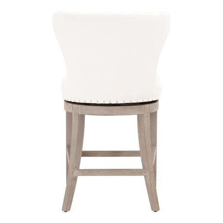 Milton Swivel Counter Stool in Livesmart Peyton-Pearl, Natural Gray Ash from Essentials For Living - Luna Furniture