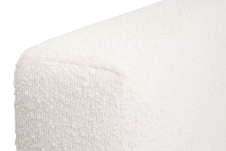 Warren Standard King Bed in Livesmart Boucle-Snow, Natural Gray Oak from Essentials For Living - Luna Furniture