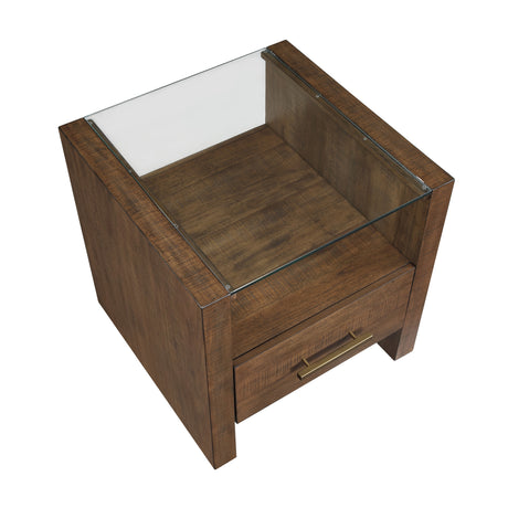 Garland Glass Top End Table from Steve Silver - Luna Furniture