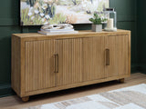 Niam Light Antique Beige Accent Cabinet from Ashley - Luna Furniture