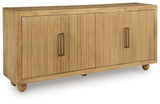 Niam Light Antique Beige Accent Cabinet from Ashley - Luna Furniture