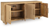 Niam Light Antique Beige Accent Cabinet from Ashley - Luna Furniture