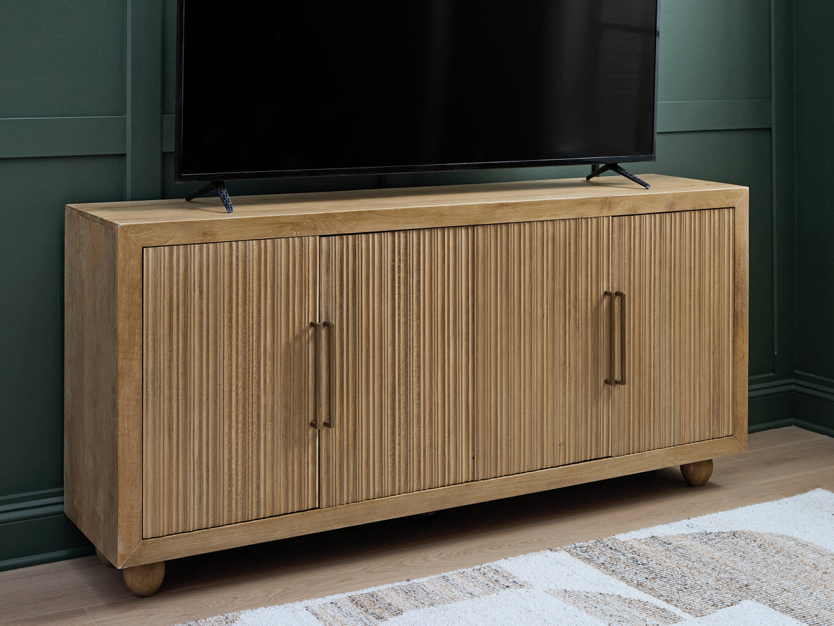 Niam Light Antique Beige Accent Cabinet from Ashley - Luna Furniture