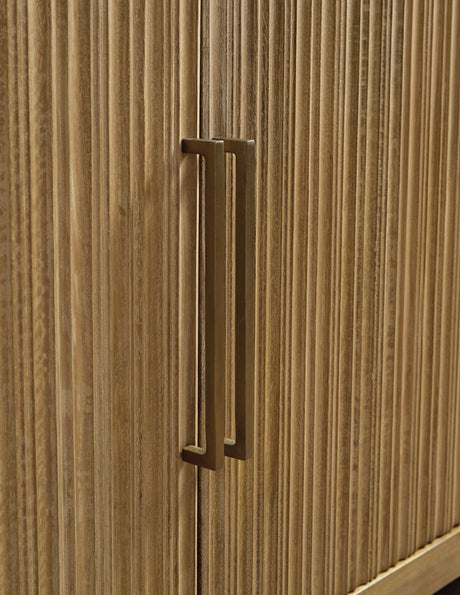 Niam Light Antique Beige Accent Cabinet from Ashley Furniture - Luna Furniture