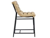 Nicco Black/Sand Vegan Leather 30-inch Bar Chair from Steve Silver - Luna Furniture