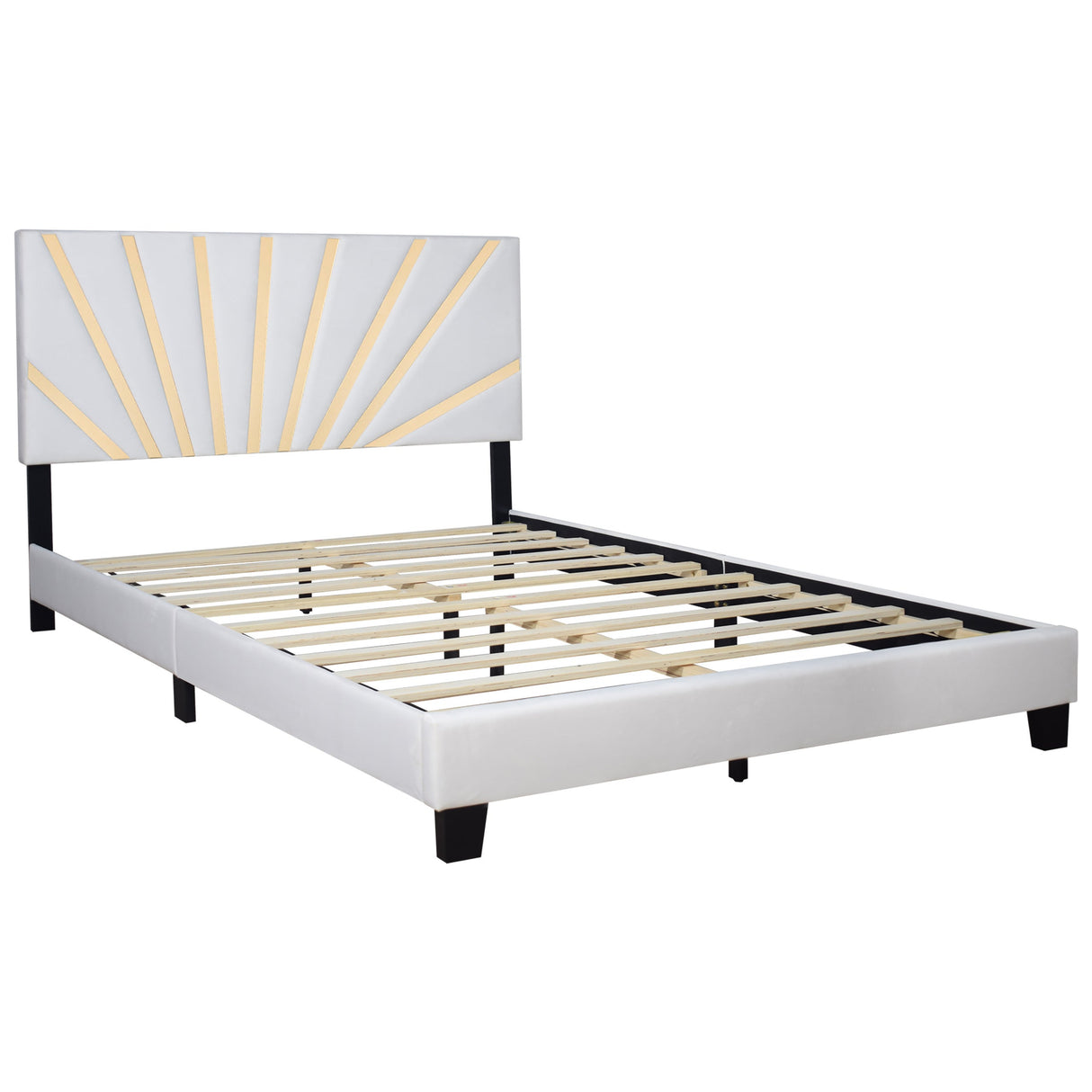 Nico White King Platform Bed from Happy Homes - Luna Furniture