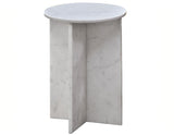 Niki Banswara White Solid Marble Accent Table from Steve Silver - Luna Furniture