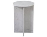 Niki Banswara White Solid Marble Accent Table from Steve Silver - Luna Furniture