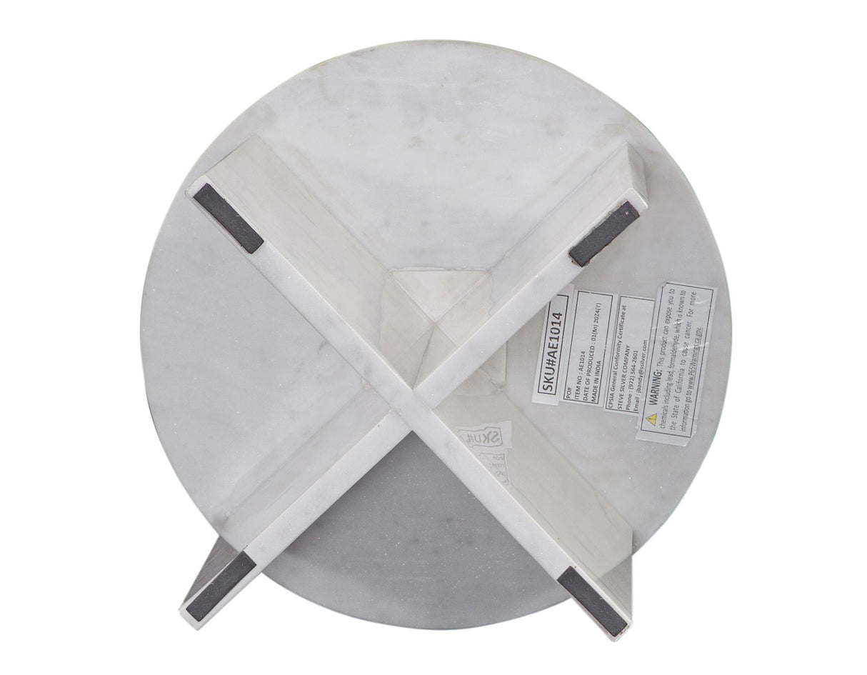Niki Banswara White Solid Marble Accent Table from Steve Silver - Luna Furniture