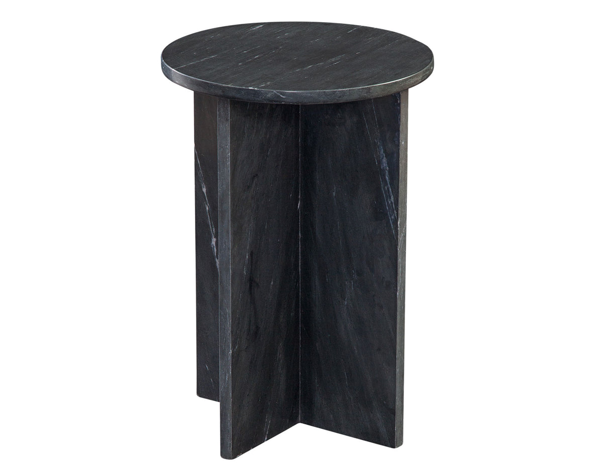 Niki Solid Black Marquina Marble Accent Table from Steve Silver - Luna Furniture
