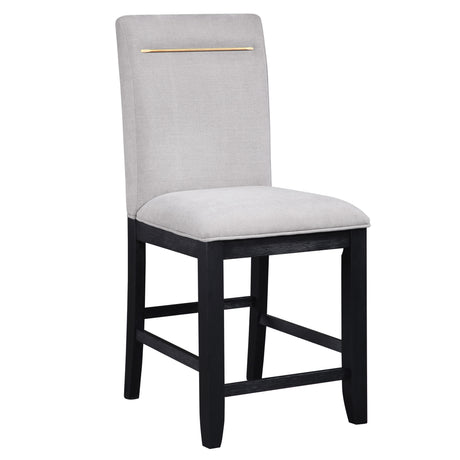 Yves Charcoal/Gray Upholstered 24″ Counter Stool, Set of 2 from Steve Silver - Luna Furniture