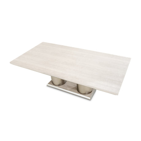 Marin Greige Rectangular Double Pedestal Table from Michael Amini - Luna Furniture