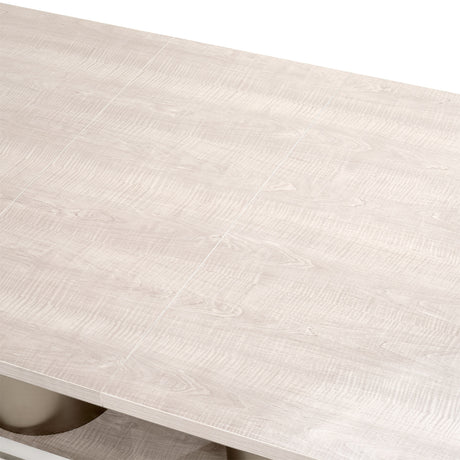 Marin Greige Rectangular Double Pedestal Table from Michael Amini - Luna Furniture