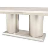 Marin Greige Rectangular Double Pedestal Table from Michael Amini - Luna Furniture