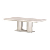 Marin Greige Rectangular Double Pedestal Table from Michael Amini - Luna Furniture