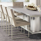 Marin Greige Dining Side Chair from Michael Amini - Luna Furniture