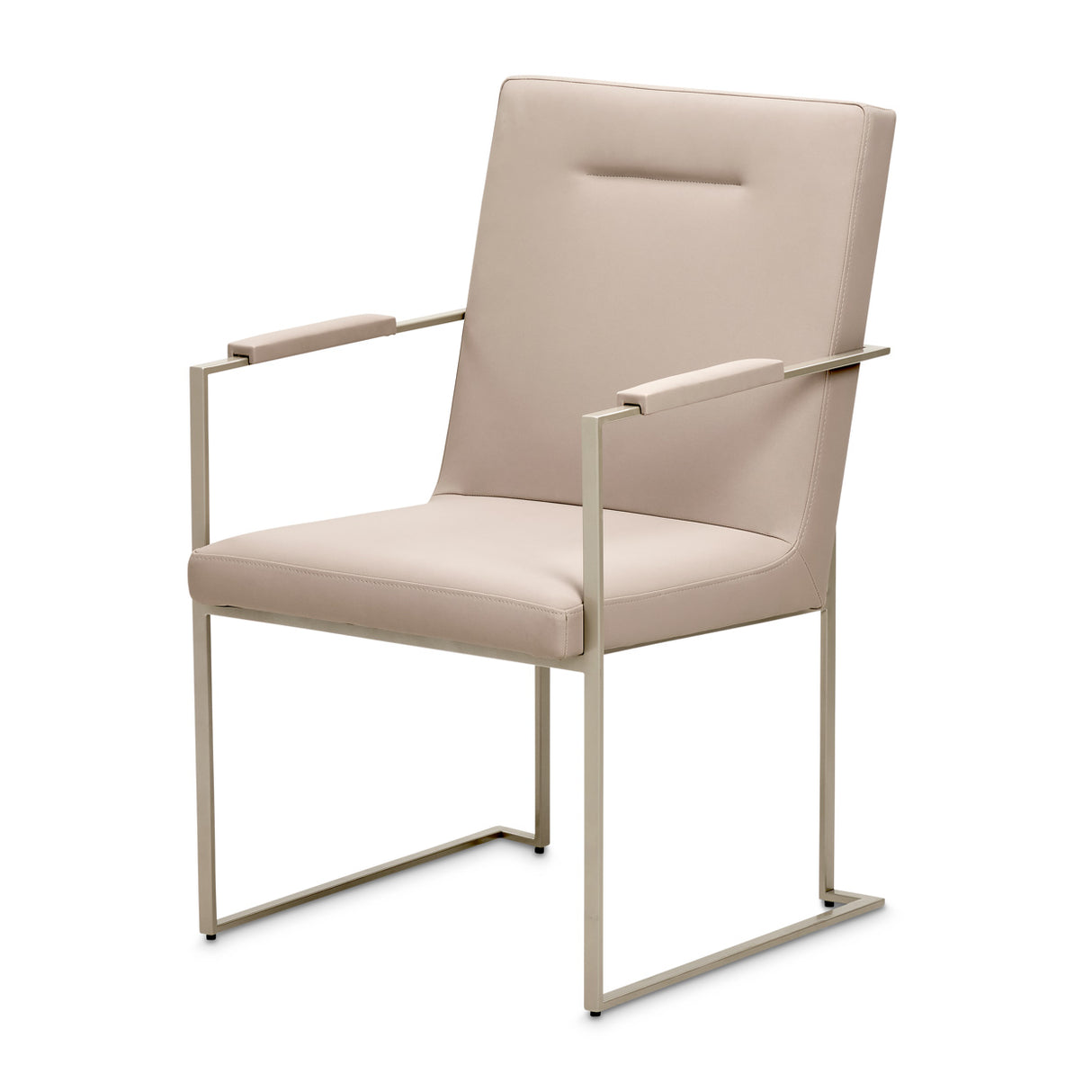 Marin Greige Dining Arm Chair from Michael Amini - Luna Furniture