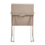 Marin Greige Dining Arm Chair from Michael Amini - Luna Furniture