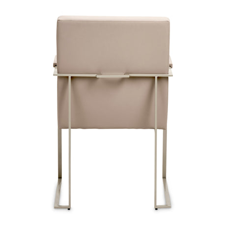 Marin Greige Dining Arm Chair from Michael Amini - Luna Furniture
