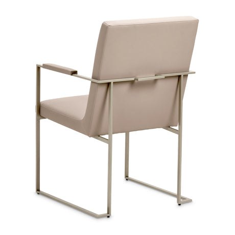 Marin Greige Dining Arm Chair from Michael Amini - Luna Furniture