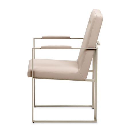 Marin Greige Dining Arm Chair from Michael Amini - Luna Furniture