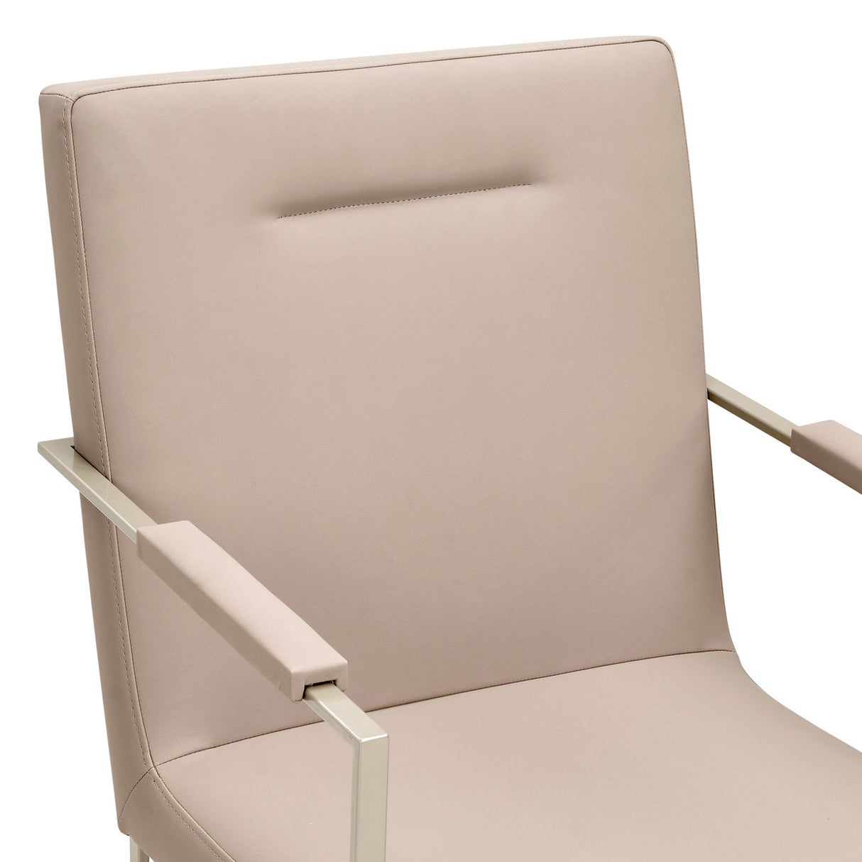 Marin Greige Dining Arm Chair from Michael Amini - Luna Furniture