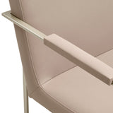Marin Greige Dining Arm Chair from Michael Amini - Luna Furniture