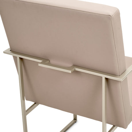 Marin Greige Dining Arm Chair from Michael Amini - Luna Furniture