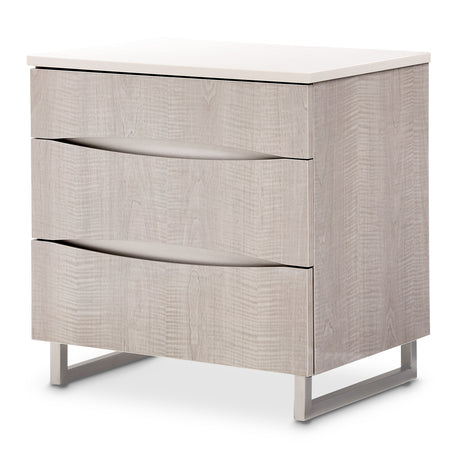 Marin Greige Nightstand from Michael Amini - Luna Furniture
