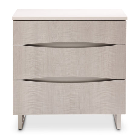 Marin Greige Nightstand from Michael Amini - Luna Furniture