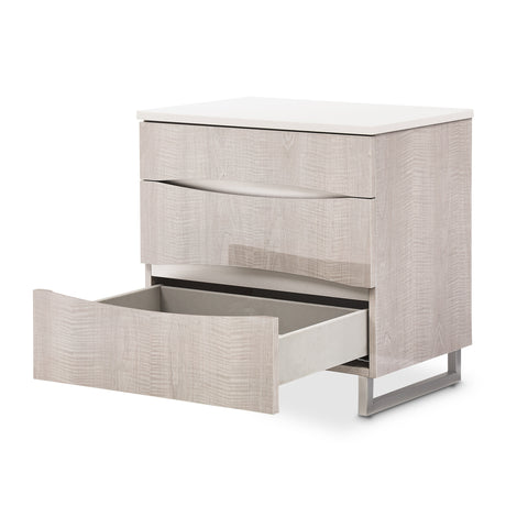 Marin Greige Nightstand from Michael Amini - Luna Furniture