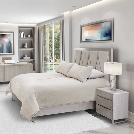 Marin Greige Nightstand from Michael Amini - Luna Furniture