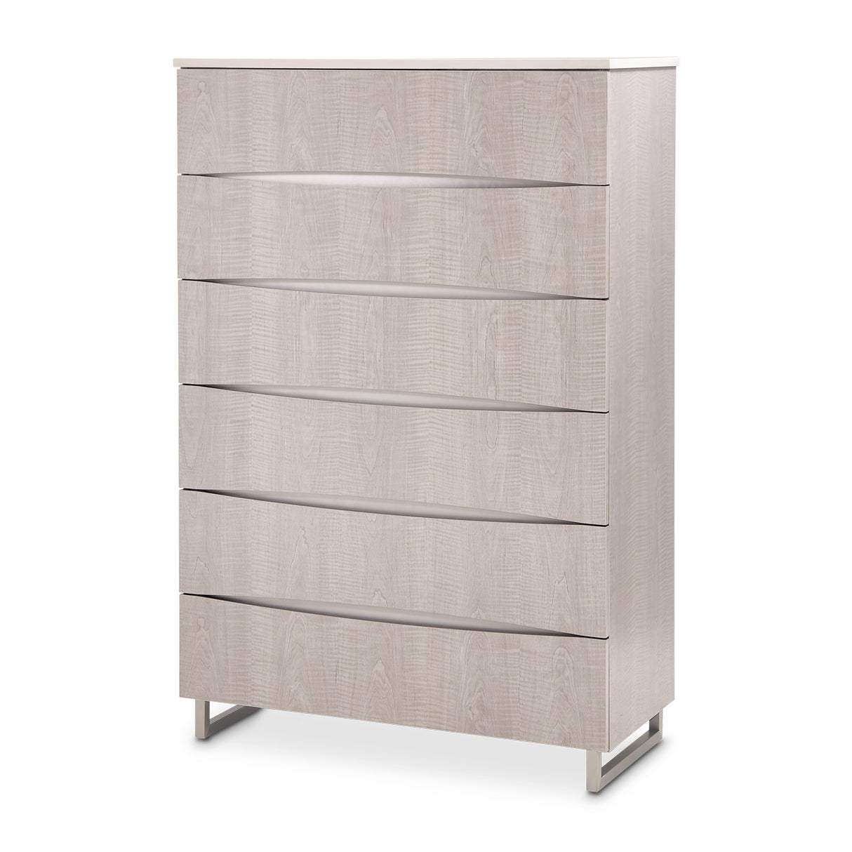 Marin Greige 6-drawer Chest from Michael Amini - Luna Furniture