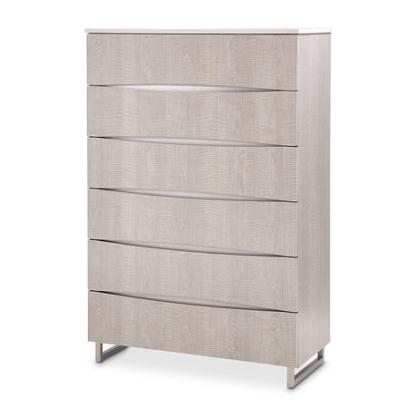 Marin Greige 6-drawer Chest from Michael Amini - Luna Furniture