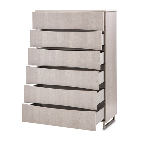 Marin Greige 6-drawer Chest from Michael Amini - Luna Furniture