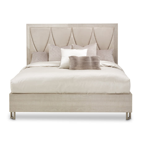 Marin Greige Queen Panel Bed (3 Pc) from Michael Amini - Luna Furniture