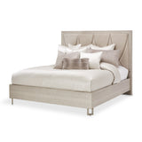Marin Greige Eastern King Panel Bed (3 Pc) from Michael Amini - Luna Furniture
