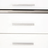 Marquee Cloud White 3-drawer Nightstand from Michael Amini - Luna Furniture