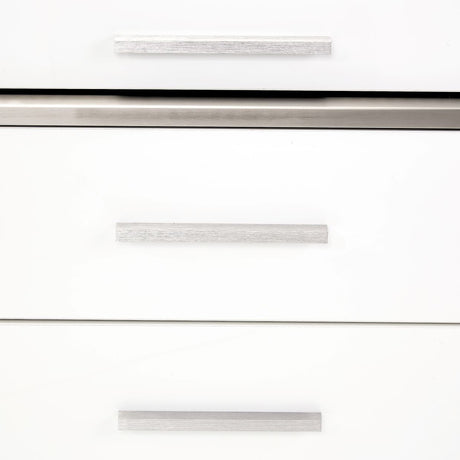 Marquee Cloud White 3-drawer Nightstand from Michael Amini - Luna Furniture