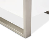 Marquee Cloud White 3-drawer Nightstand from Michael Amini - Luna Furniture