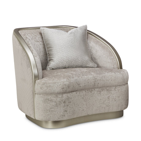 Lanna Silver Mist Matching Chair from Michael Amini - Luna Furniture