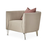Linea Silver Mist Matching Chair from Michael Amini - Luna Furniture