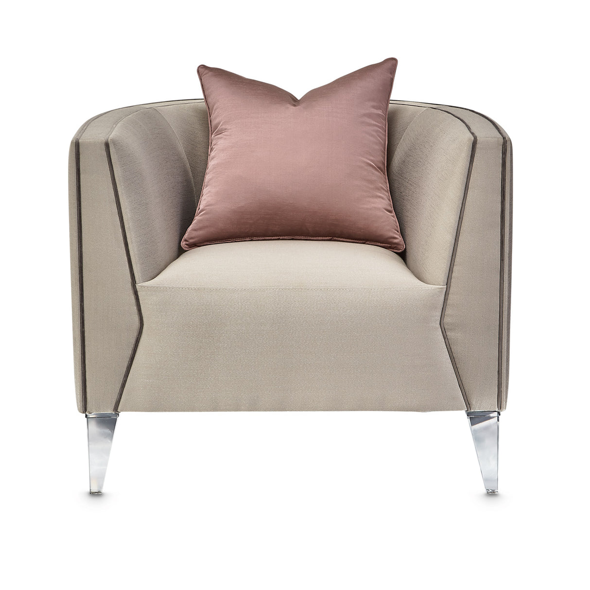 Linea Silver Mist Matching Chair from Michael Amini - Luna Furniture