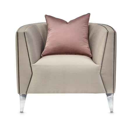 Linea Silver Mist Matching Chair from Michael Amini - Luna Furniture