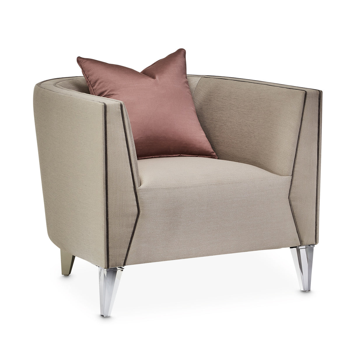 Linea Silver Mist Matching Chair from Michael Amini - Luna Furniture