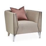Linea Silver Mist Matching Chair from Michael Amini - Luna Furniture