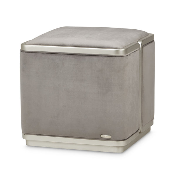 Linea Silver Mist Ottoman
