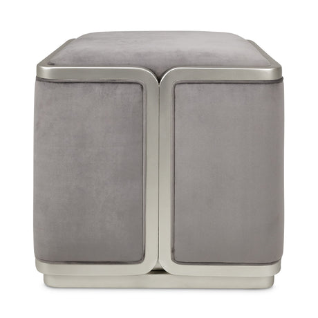 Linea Silver Mist Ottoman from Michael Amini - Luna Furniture
